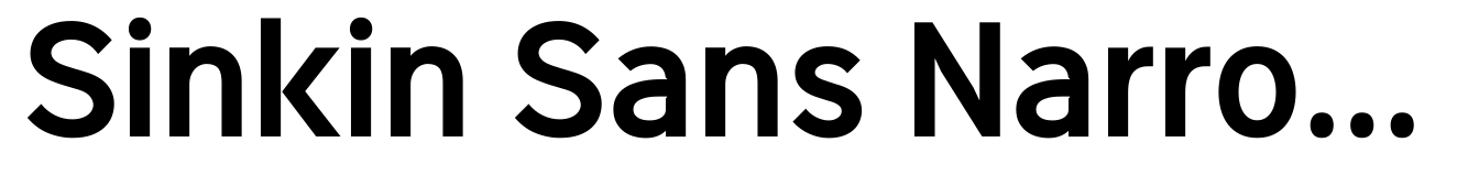Sinkin Sans Narrow 600 Semi Bold